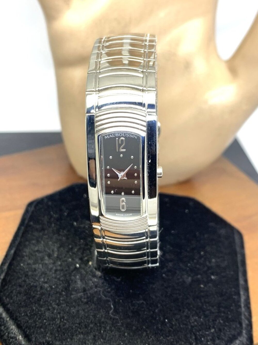 Mauboussin Women’s Watch LMXGSS101.756 Swiss Quartz Black Dial Silver Steel 17mm